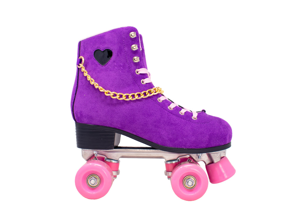 Purple Chain Roller Skates