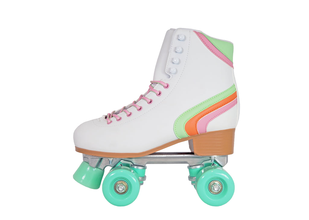 Pastel Striped Roller Skates