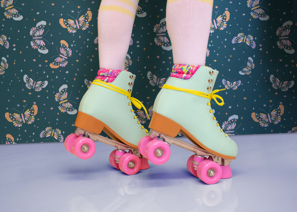 Core Mint Quilted Roller Skates